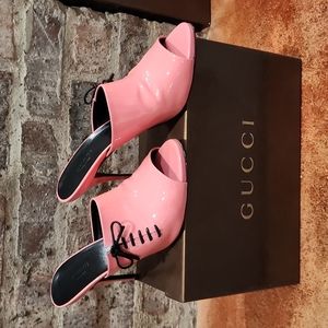 Gucci Vitello Patent Leather Heel Size 9